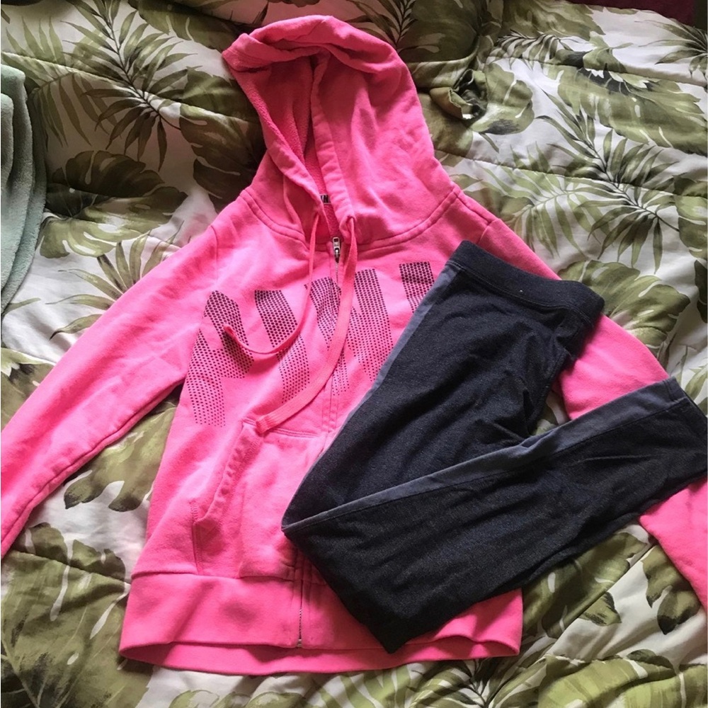 Victoria’s Secret PINK hoodie and leggings bundle
